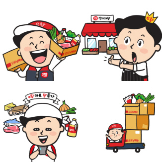 e왕마트 캐릭터 'e왕이'. 푸디스트 제공